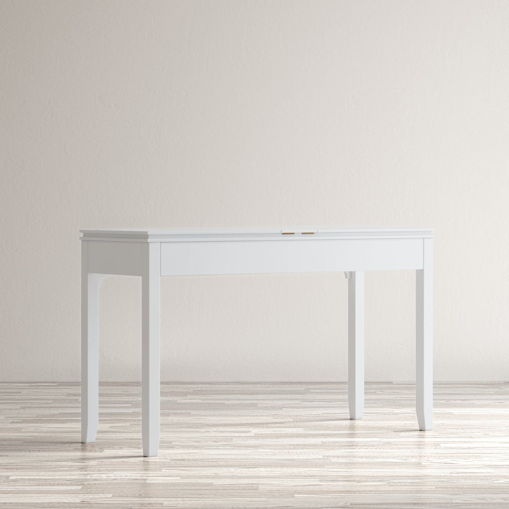 Gramercy Mid-Century Modern Chevron Three Drawer USB Charging Desk