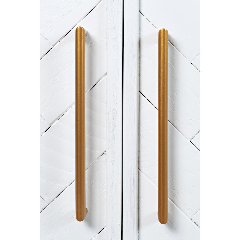 Gramercy Mid-Century Modern Chevron Three Door 60" Accent Cabinet
