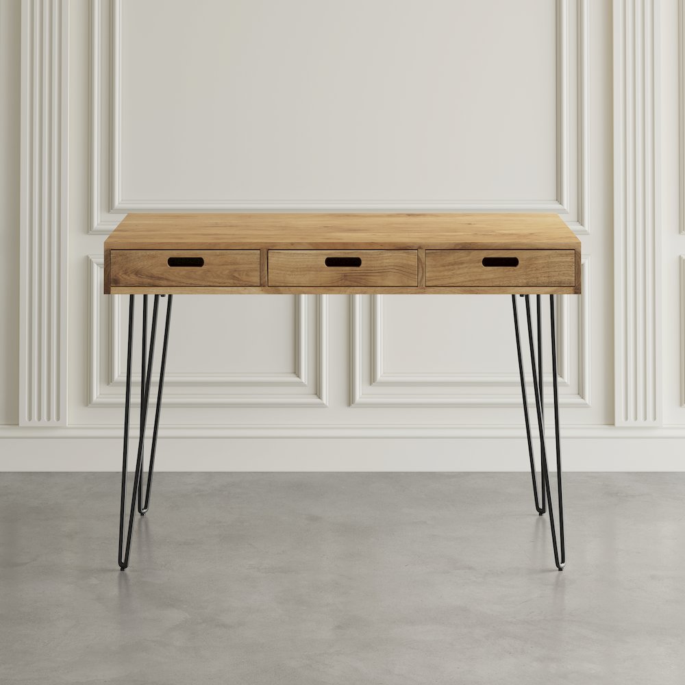 Rollins 52" Solid Hardwood Modern Counter Dining Table with Storage