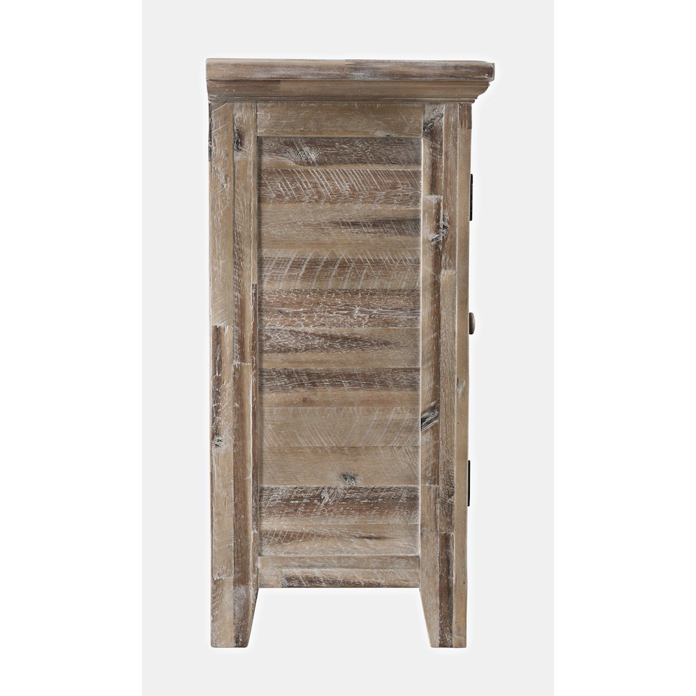 Rustic Shores 70" Coastal Distressed Acacia Six-Door Sideboard Cabinet