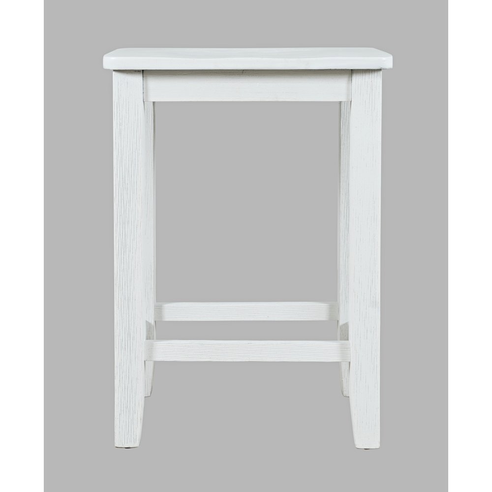 Eastern Tides Coastal Wire-Brushed Wood Backless Counter Barstool (Set of 2)