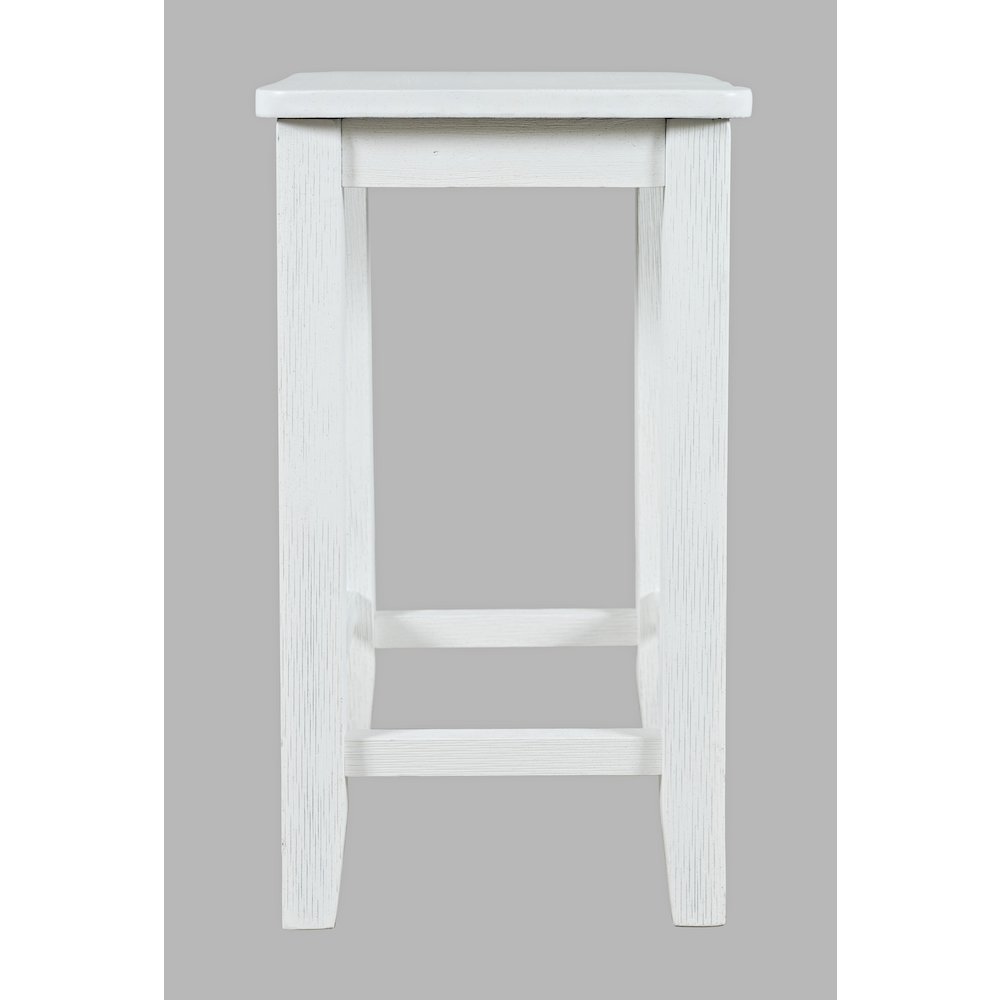 Eastern Tides Coastal Wire-Brushed Wood Backless Counter Barstool (Set of 2)