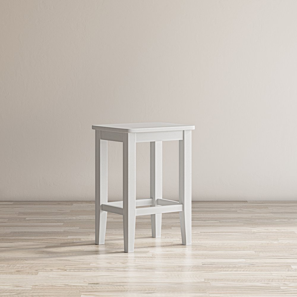Eastern Tides Coastal Wire-Brushed Wood Backless Counter Barstool (Set of 2)