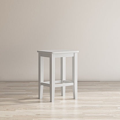 Eastern Tides Coastal Wire-Brushed Wood Backless Counter Barstool (Set of 2)