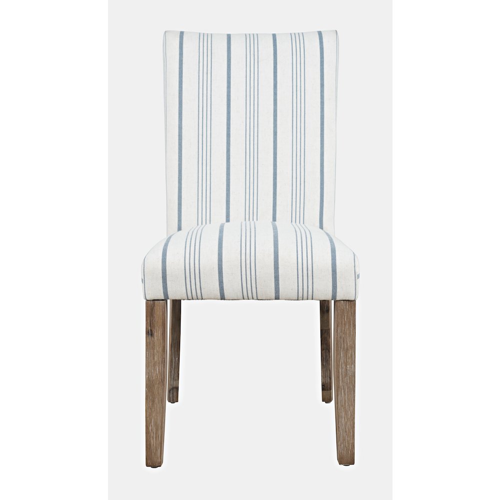Eastern Tides Coastal Wire-Brushed Wood Three Piece Upholstered Dining Set