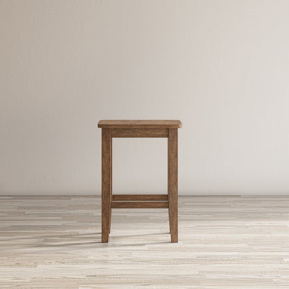 Eastern Tides Coastal Wire-Brushed Wood Backless Counter Barstool (Set of 2)