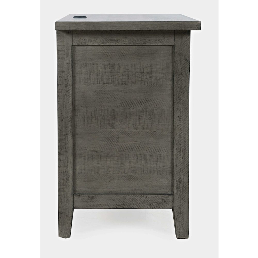Maxton Contemporary Coastal Distressed Wood USB Charging Nightstand