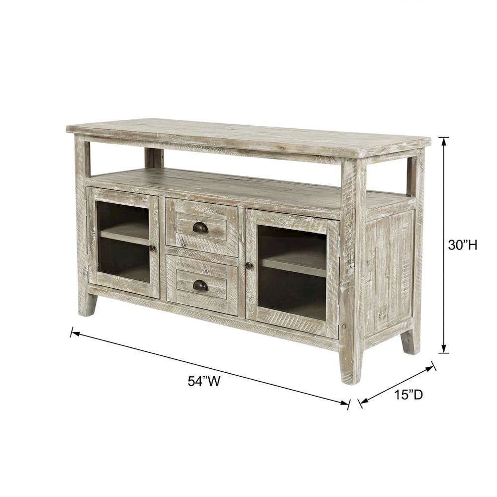 Storage Console Table with Doors and Drawers, Entryway Accent Sideboard