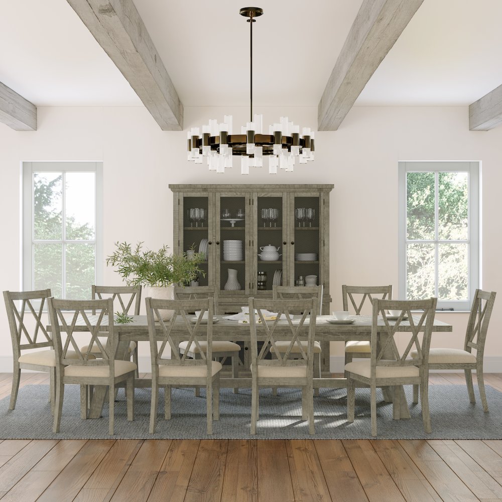 Telluride Rustic Farmhouse Solid Wood Dining Chair (Set of 2)