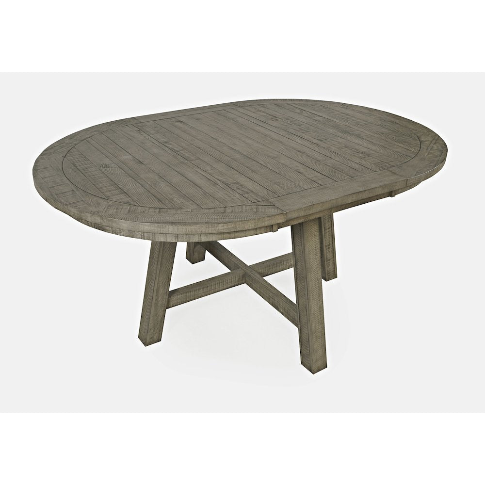 Rustic Farmhouse Solid Wood Round to Oval Counter Height Dining Table