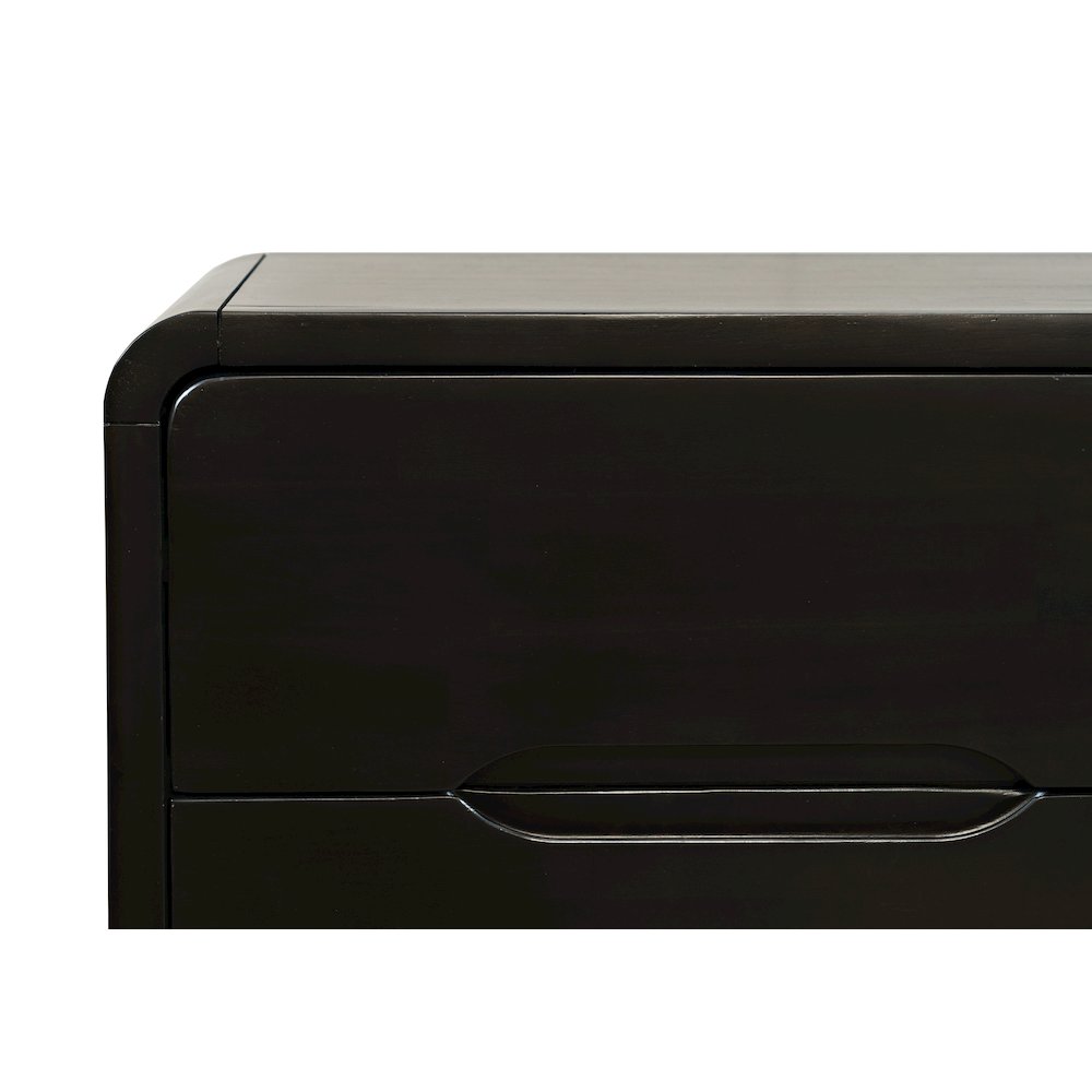 Marlowe Mid-Century Modern 24" Curved End Table with Storage Drawers