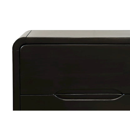 Marlowe Mid-Century Modern 24" Curved End Table with Storage Drawers