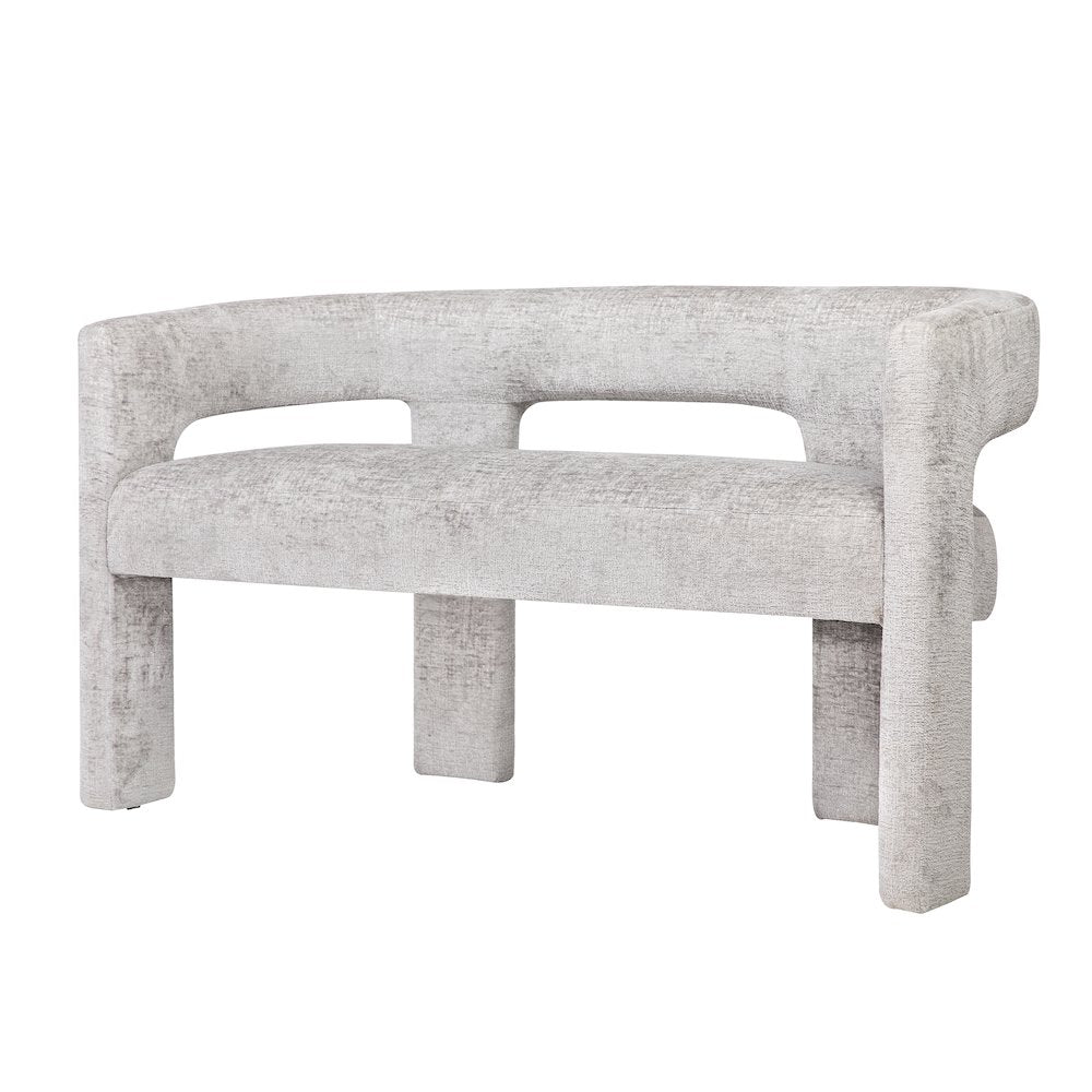 Gwen Modern Luxury Jacquard Fabric Upholstered Sculpture Bench