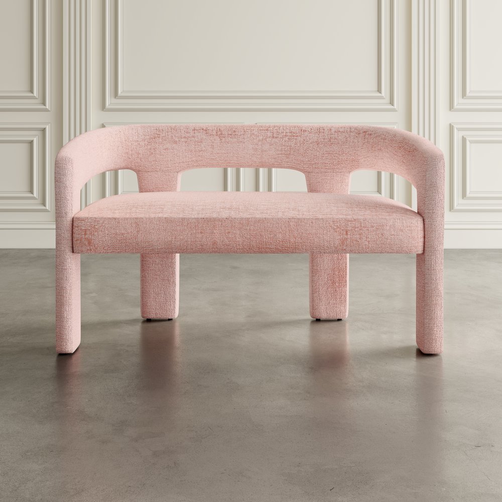 Gwen Modern Luxury Jacquard Fabric Upholstered Sculpture Bench