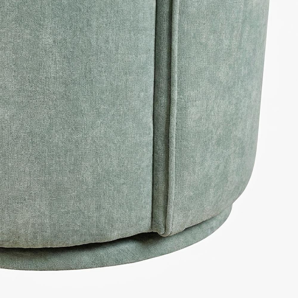 Mid-Century Modern Upholstered Swivel Dining Chair, Blue, Set of 2