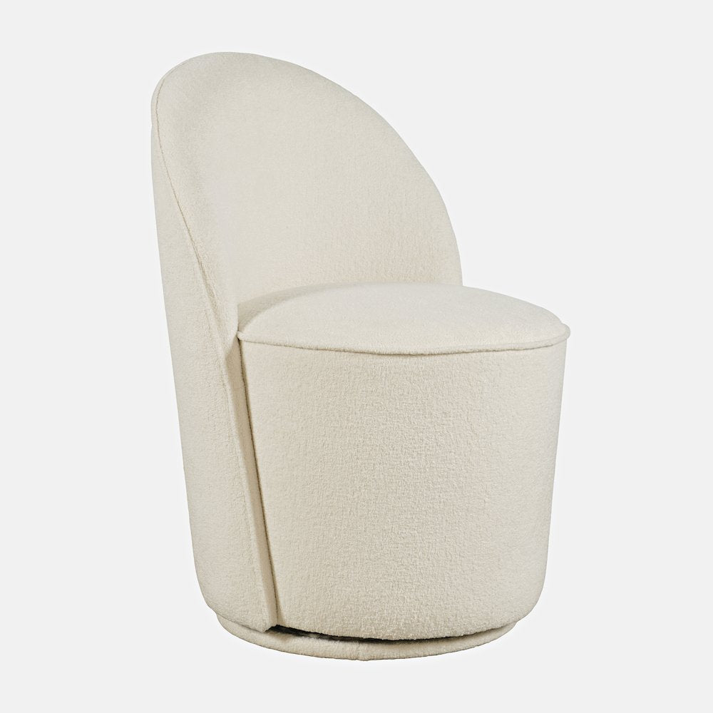 Landon Mid-Century Modern Upholstered Swivel Dining Chair (Set of 2)