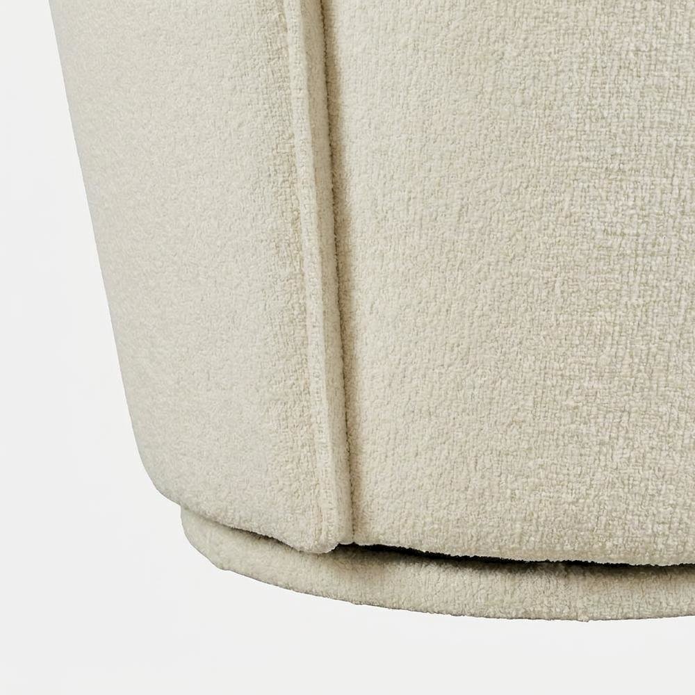 Mid-Century Modern Upholstered Swivel Dining Chair, Natural, Set of 2
