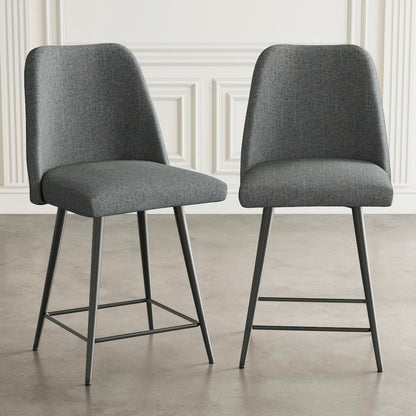 Macey Contemporary Modern Upholstered Counter Barstool (Set of 2)