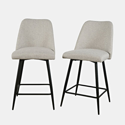 Macey Contemporary Modern Upholstered Counter Barstool (Set of 2)