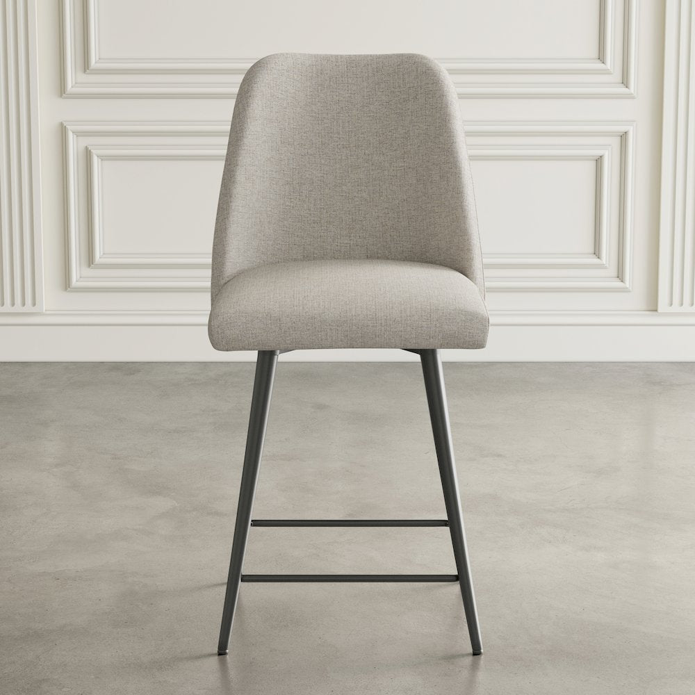 Macey Contemporary Modern Upholstered Counter Barstool (Set of 2)