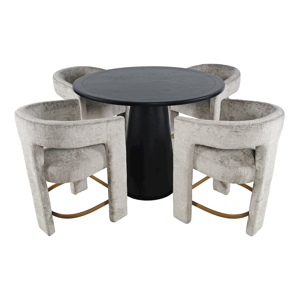 Luxury Mid-Century Modern Five Piece Counter Height Dining Set