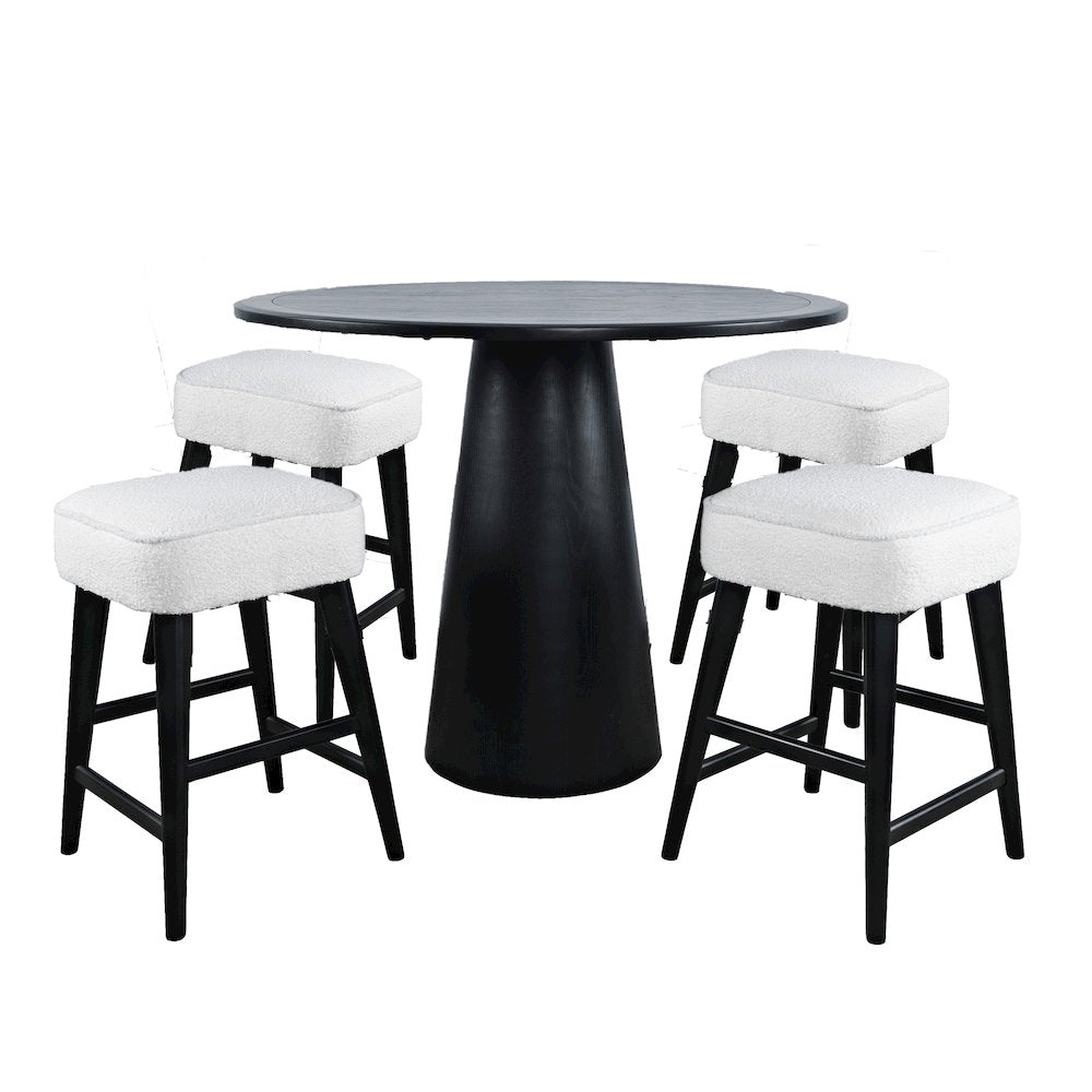 Mid-Century Modern Five Piece Counter Height Dining Set