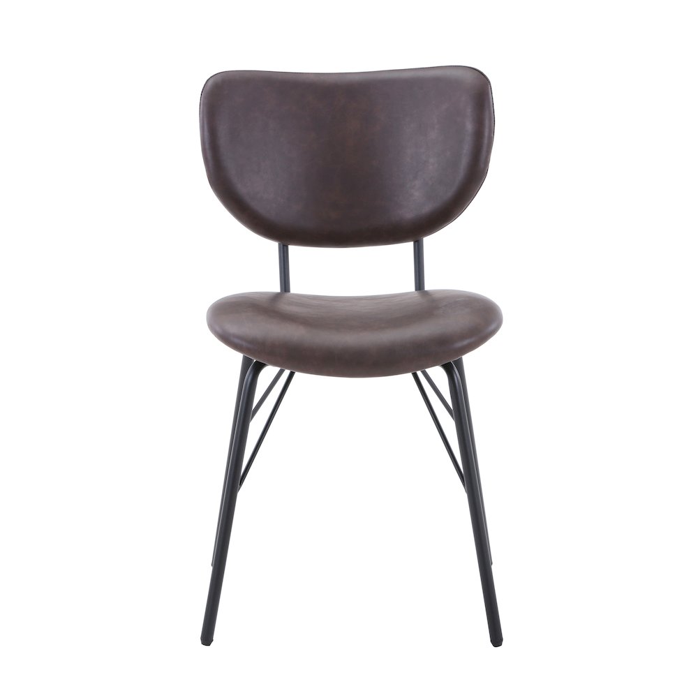 Contemporary Modern Faux Leather Split-Back Upholstered Dining Chair (Set of 2)