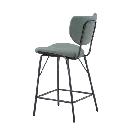 Modern Faux Leather Split-Back Upholstered Counter Height Barstool (Set of 2)