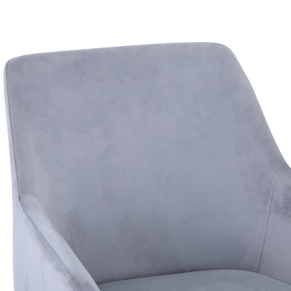 Stella Contemporary Modern Upholstered Platinum Dining Chair with Chrome Legs (Set of 2)