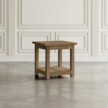 Reclamation Rustic Reclaimed Solid Wood Square End Table with Storage Shelf