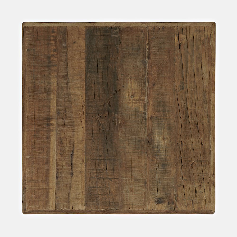 Reclamation Rustic Reclaimed Solid Wood Square End Table with Storage Shelf