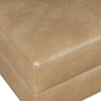 Ruston Modern Banquette Faux Leather Sectional with Five Seats and Corner Wedge