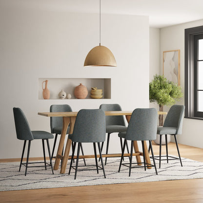 Macey Contemporary Modern Upholstered Counter Barstool (Set of 2)