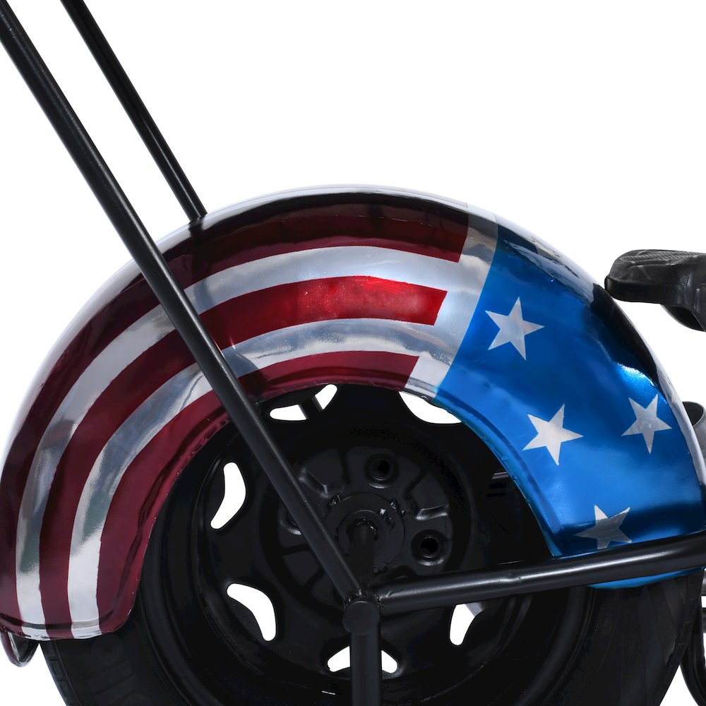 70" Patriotic American Flag Motorcycle Bar Console Table