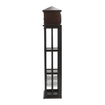 Watchtower Vintage Clock Lounge Bar Cabinet with Wine Rack and Storage