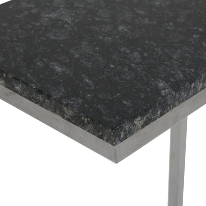 Aurora Solid Marble Modern Luxury Glam Accent C-Table (Set of 2)