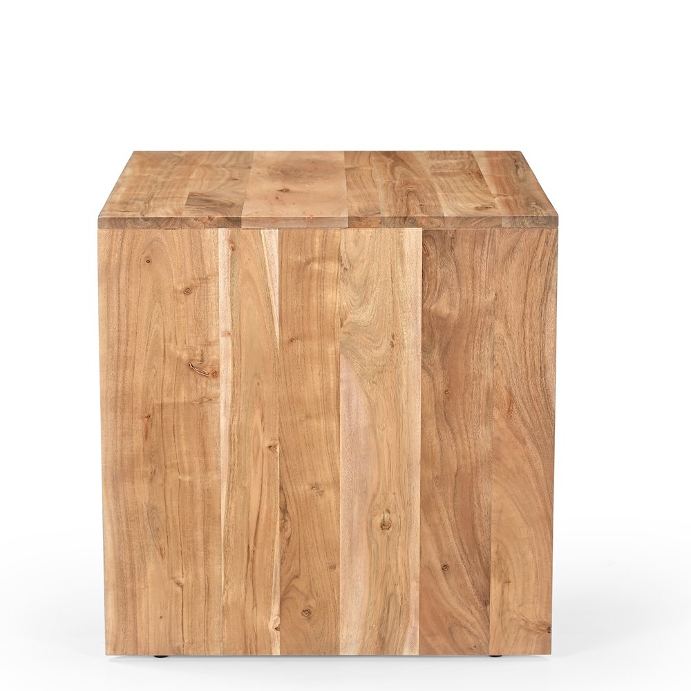 Lux Solid Wood Modern Angled End Table