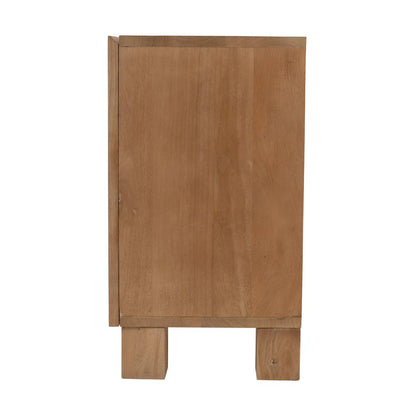 Sequoia 62" Modern Rustic Solid Wood Four Door Sideboard Storage Cabinet