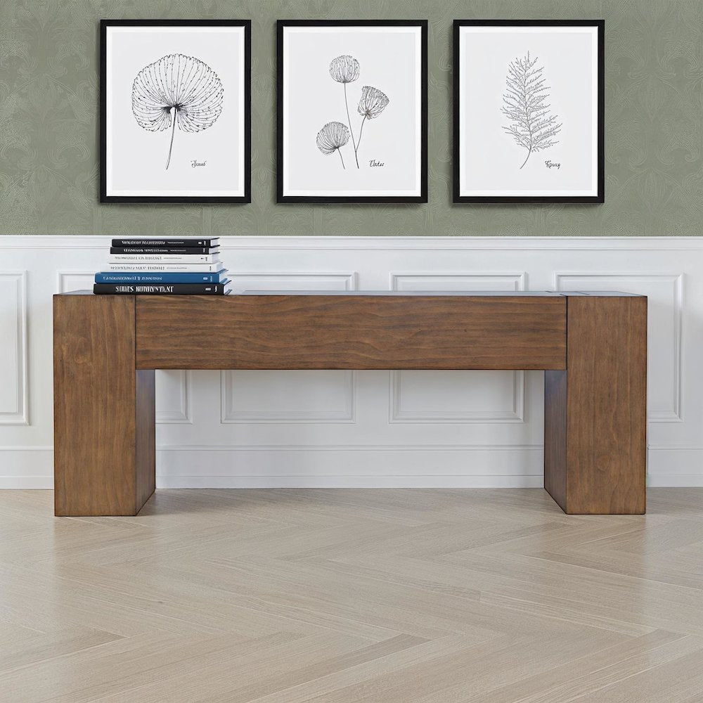 Taos Modern Rustic 79" Dovetailed Sofa Console Table