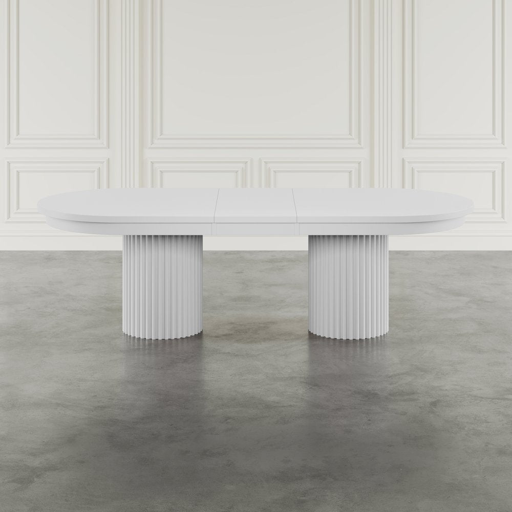 Auden Mid-Century Modern 102" Double Pedestal Dining Table