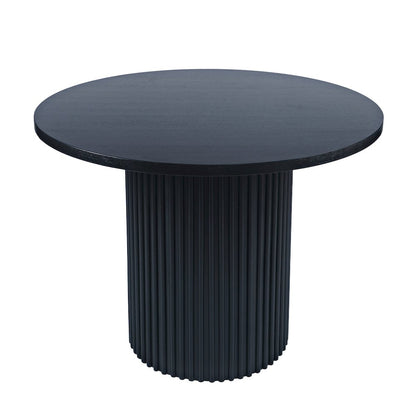 Auden 48" Round Counter Height Mid-Century Modern Fluted Pedestal Dining Table