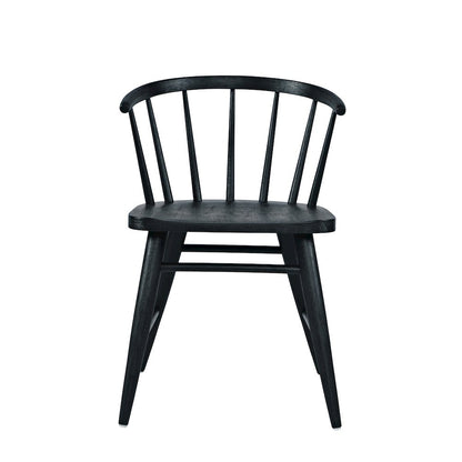 Fitz Traditional Solid Wood Curved Back Spindle Dining Chair (Set of 2)