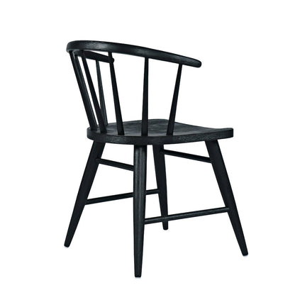 Fitz Traditional Solid Wood Curved Back Spindle Dining Chair (Set of 2)