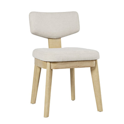 Tate Mid-Century Modern Split Back Upholstered Dining Chair (Set of 2)