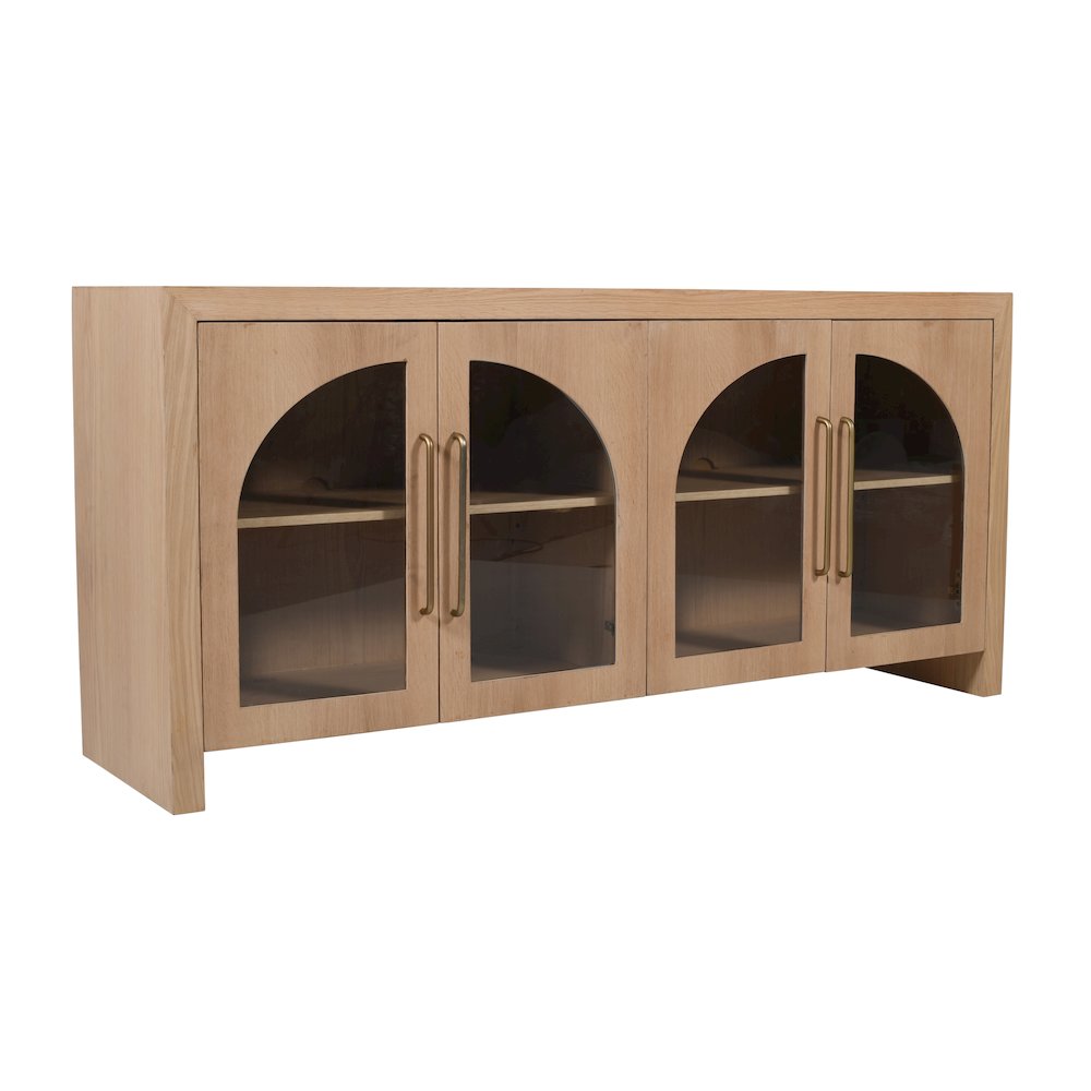 Archimedes 60" Curved Arch Four Door Sideboard Storage Cabinet