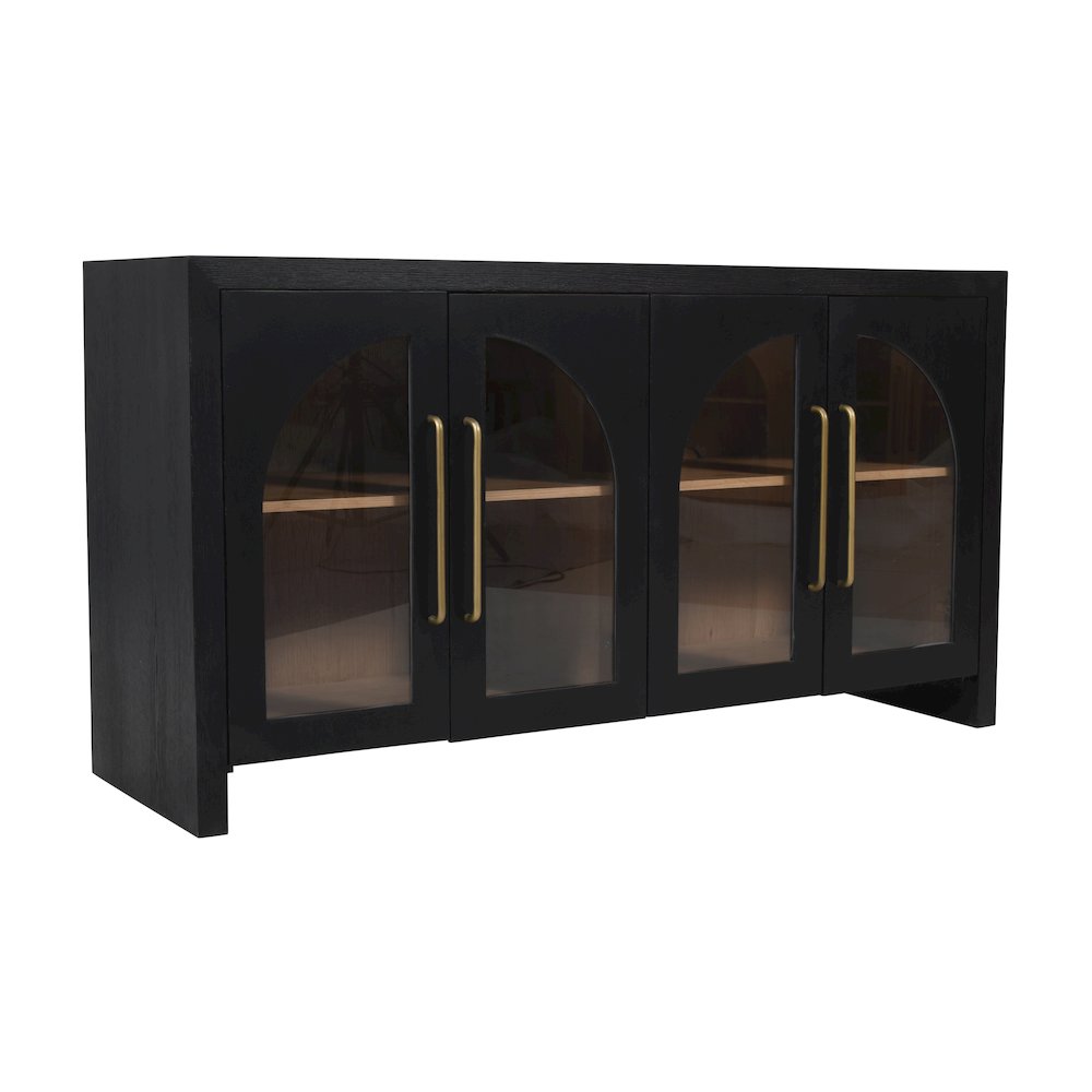 Archimedes 60" Curved Arch Four Door Sideboard Storage Cabinet