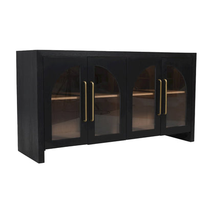 Archimedes 60" Curved Arch Four Door Sideboard Storage Cabinet