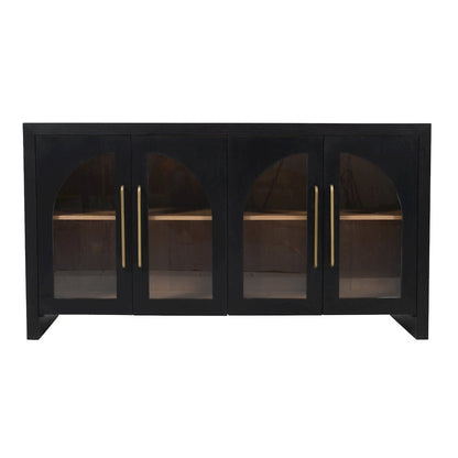 Archimedes 60" Curved Arch Four Door Sideboard Storage Cabinet