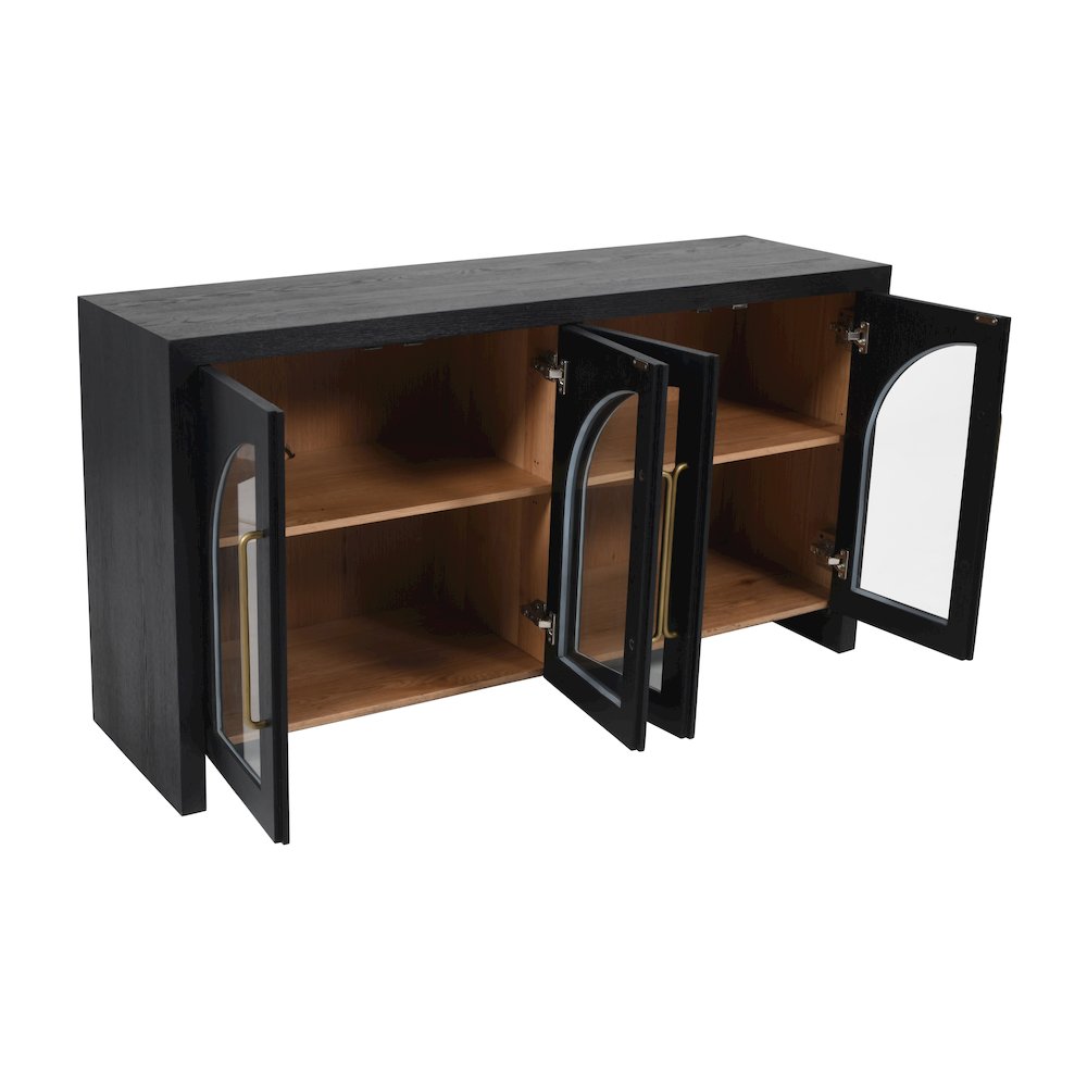 Archimedes 60" Curved Arch Four Door Sideboard Storage Cabinet