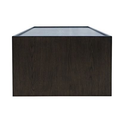 Laurel Creek Modern Contemporary 52" Block Coffee Table with Hidden Casters